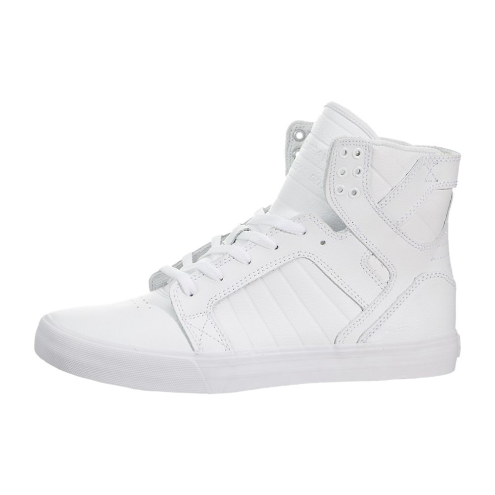 Baskets Montantes Supra SkyTop Blanche White Action Homme | YDK-64568889